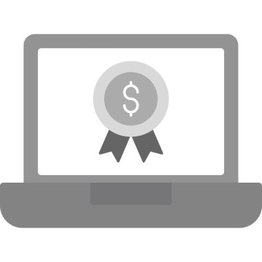 Dizüstü bilgisayar simgesi vektör çizimi