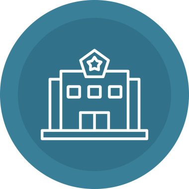 Bina. Web simgesi basit illüstrasyon