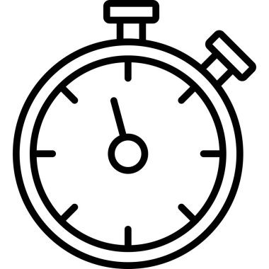 Saat simgesi, vektör illüstrasyonu