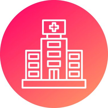 vektör hastane simgesi illüstrasyonu