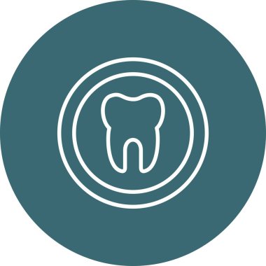 güzel diş vektörü çizgisi simgesi