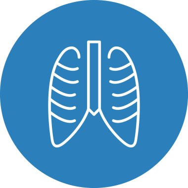 akciğer simgesi vektör illüstrasyonu