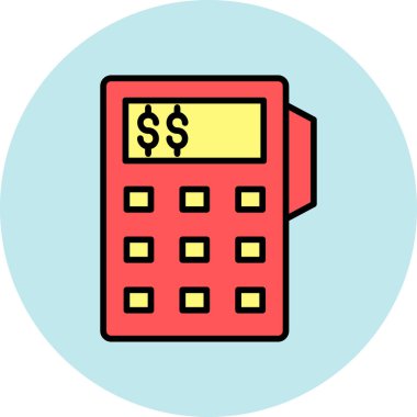 hesap makinesi simgesi vektör illüstrasyonu