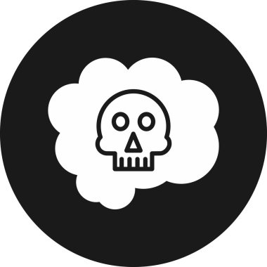 vektör kafatası simgesi