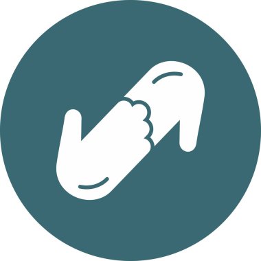 Bir el simgesinin vektör illüstrasyonu