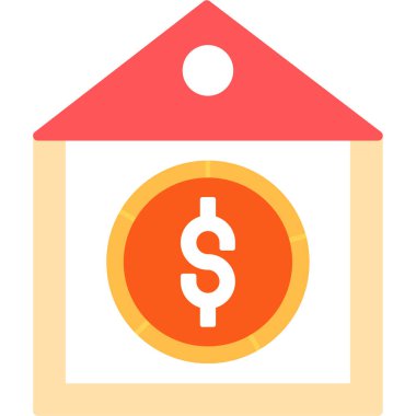 Dolar işareti vektör simgesi, basit tasarım