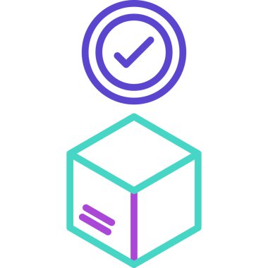 Kutu. Web simgesi basit illüstrasyon