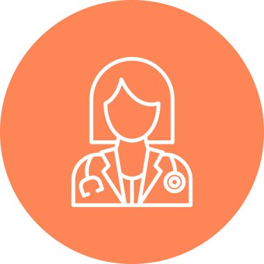 Doktor. Web simgesi basit illüstrasyon