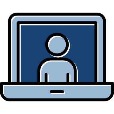 Bilgisayar. Web simgesi basit illüstrasyon