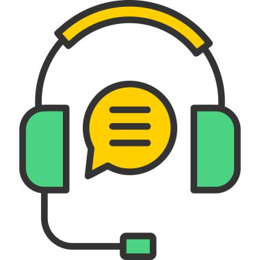 Kulaklık. Web simgesi basit illüstrasyon