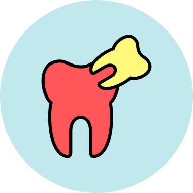 diş vektörü simgesi modern basit vektör illüstrasyonu