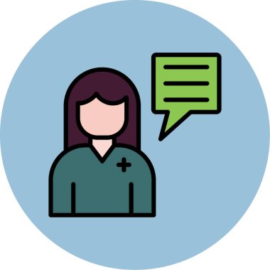 Doktor. Web simgesi basit illüstrasyon