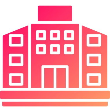 Bina. Web simgesi basit illüstrasyon