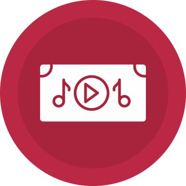 müzik çalar ikon vektör illüstrasyonu