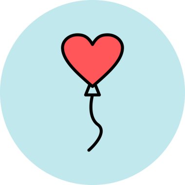 Balon. Web simgesi basit illüstrasyon