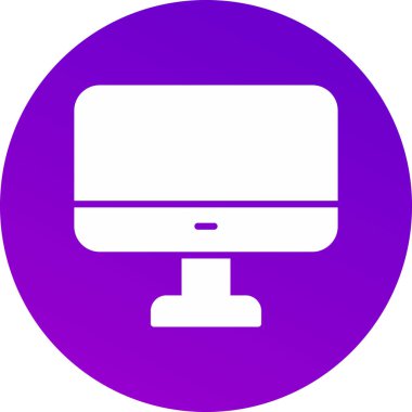 Bilgisayar monitörü simgesi. vektör illüstrasyonu