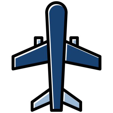 Uçak. Web simgesi basit illüstrasyon