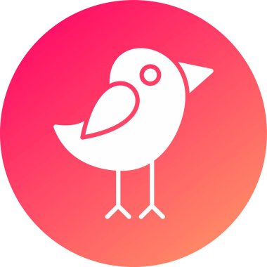 Kuş. Web simgesi basit illüstrasyon