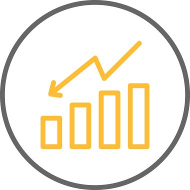 Bar çizelgesi. Web simgesi basit illüstrasyon