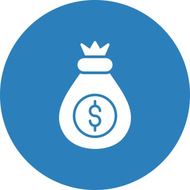 Dolar torba ikonu vektör illüstrasyonu