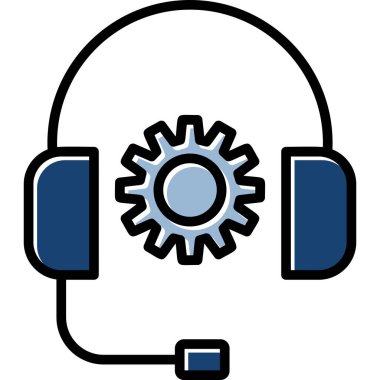 kulaklık simgesi vektör illüstrasyonu