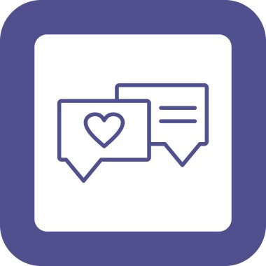 Sohbet simgesi, vektör çizimi