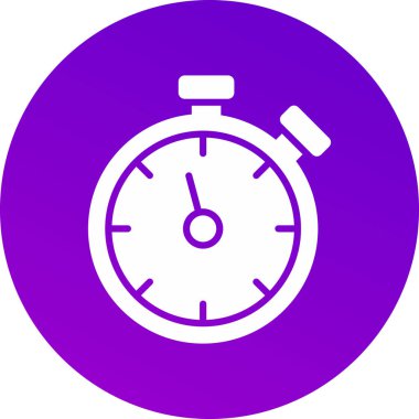 Bir saat simgesinin vektör illüstrasyonu