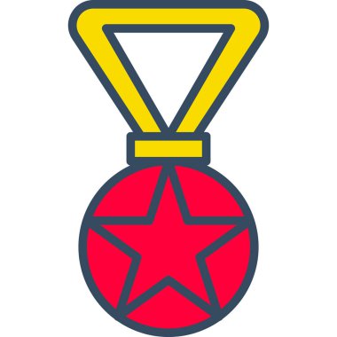 Madalya ikon vektör illüstrasyonu