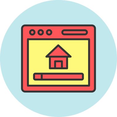 Web simgesi, vektör illüstrasyonu