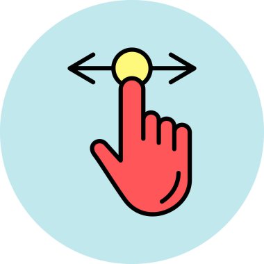 Bir el işaretinin vektör çizimi