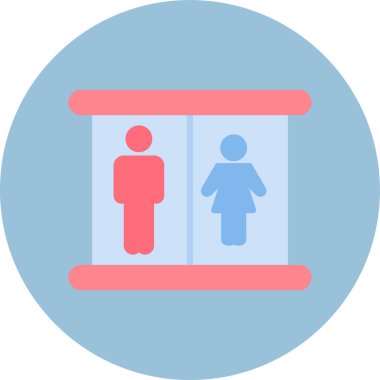 Bir kadın ve erkek ikonunun vektör illüstrasyonu