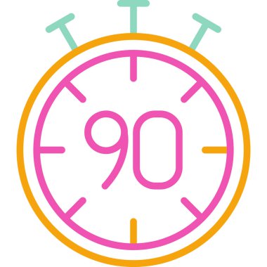 Bir saat simgesinin vektör illüstrasyonu