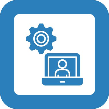 Bilgisayar. Web simgesi basit illüstrasyon