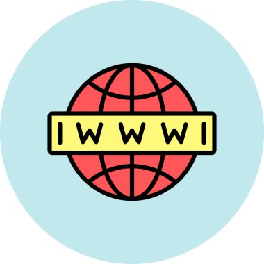 dünya çapında düz simge