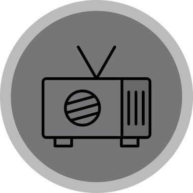 Vektör TV simgesi illüstrasyonu