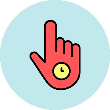 El parmağı ikonu. Web için parmak vektör simgelerinin özet çizimi