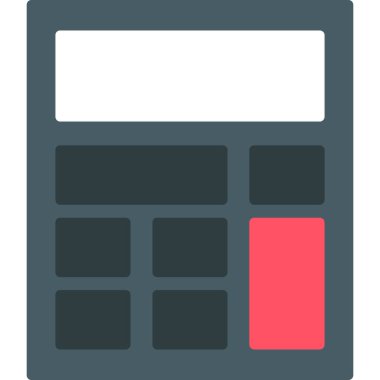 muhasebe hesap makinesi iş simgesi düz biçimli