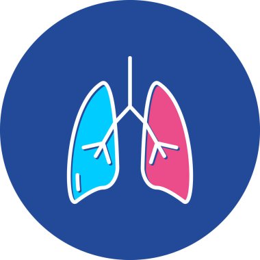 Lung Simge Vektör İllüstrasyonu