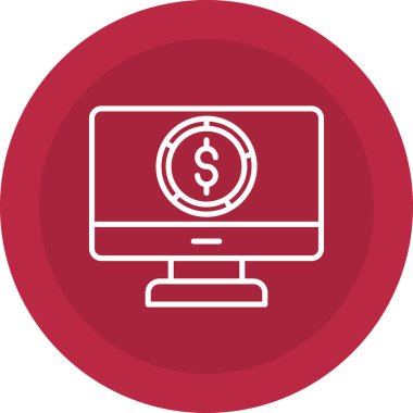 Moda tasarım tarzında vektör dolar simgesi