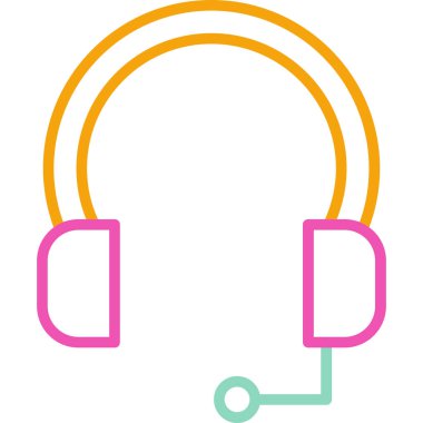 Kulaklık. Web simgesi basit illüstrasyon