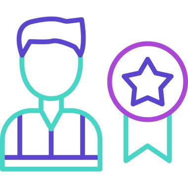 Yıldız simgesinin vektör illüstrasyonu