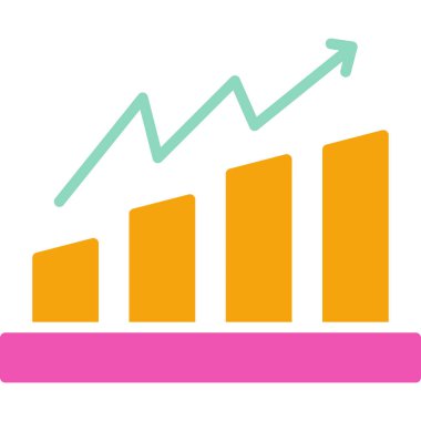 iş grafiği düz vektör simgesi