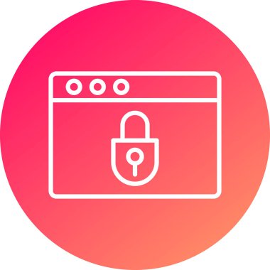 Kilit simgesinin vektör illüstrasyonu