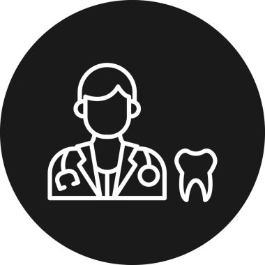 basit arka planda dişçi simgesi izole edildi