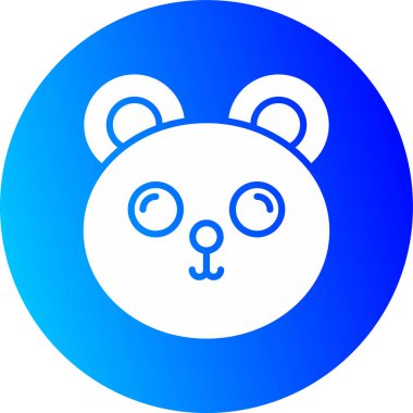 panda. Web simgesi basit illüstrasyon