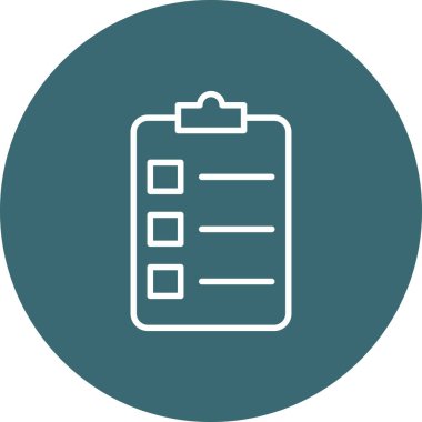 Kontrol listesi simgesi vektör illüstrasyonu