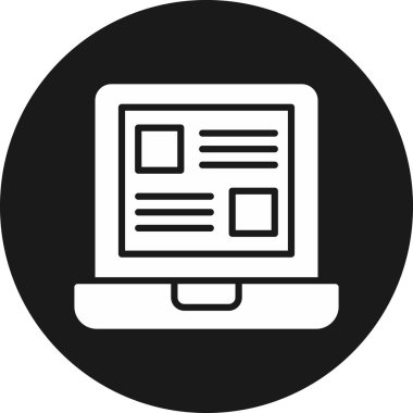 Bilgisayar. Web simgesi basit tasarım