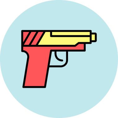 Silahı var. Web simgesi vektör illüstrasyonu
