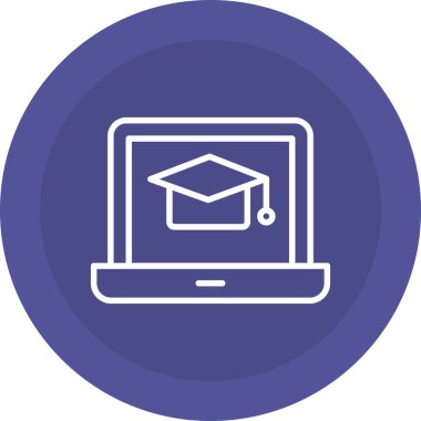 vektör illüstrasyonu, çevrimiçi eğitim simgesi