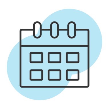 Takvim simgesi, vektör çizimi